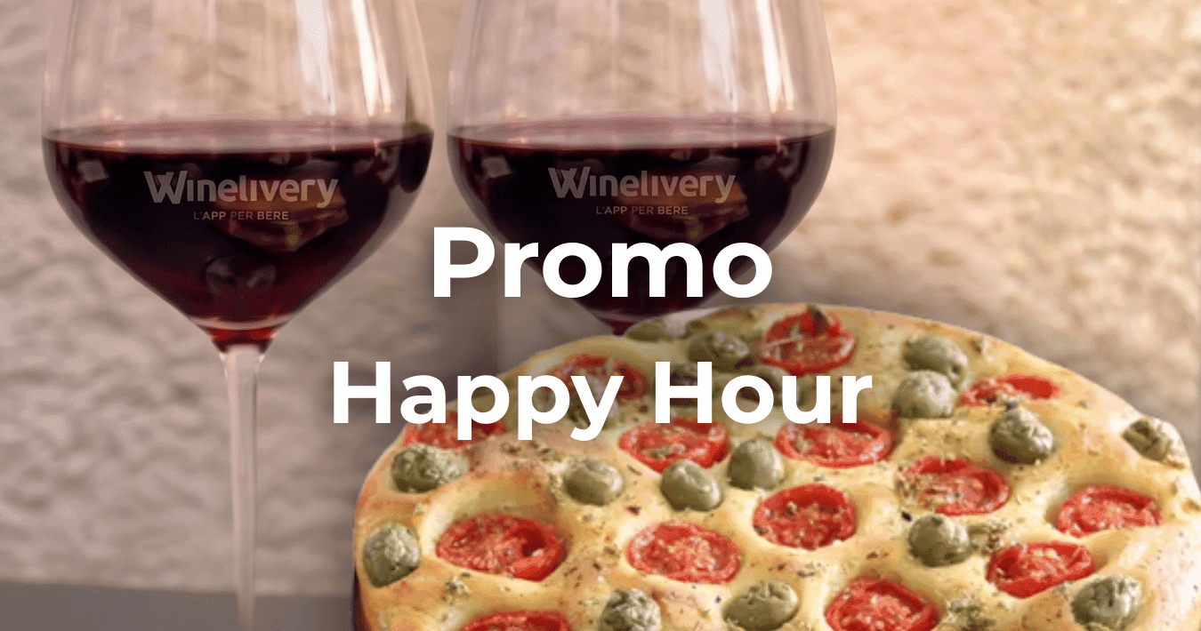 Promo Happy Hour - 2 calici di vino e focaccia!