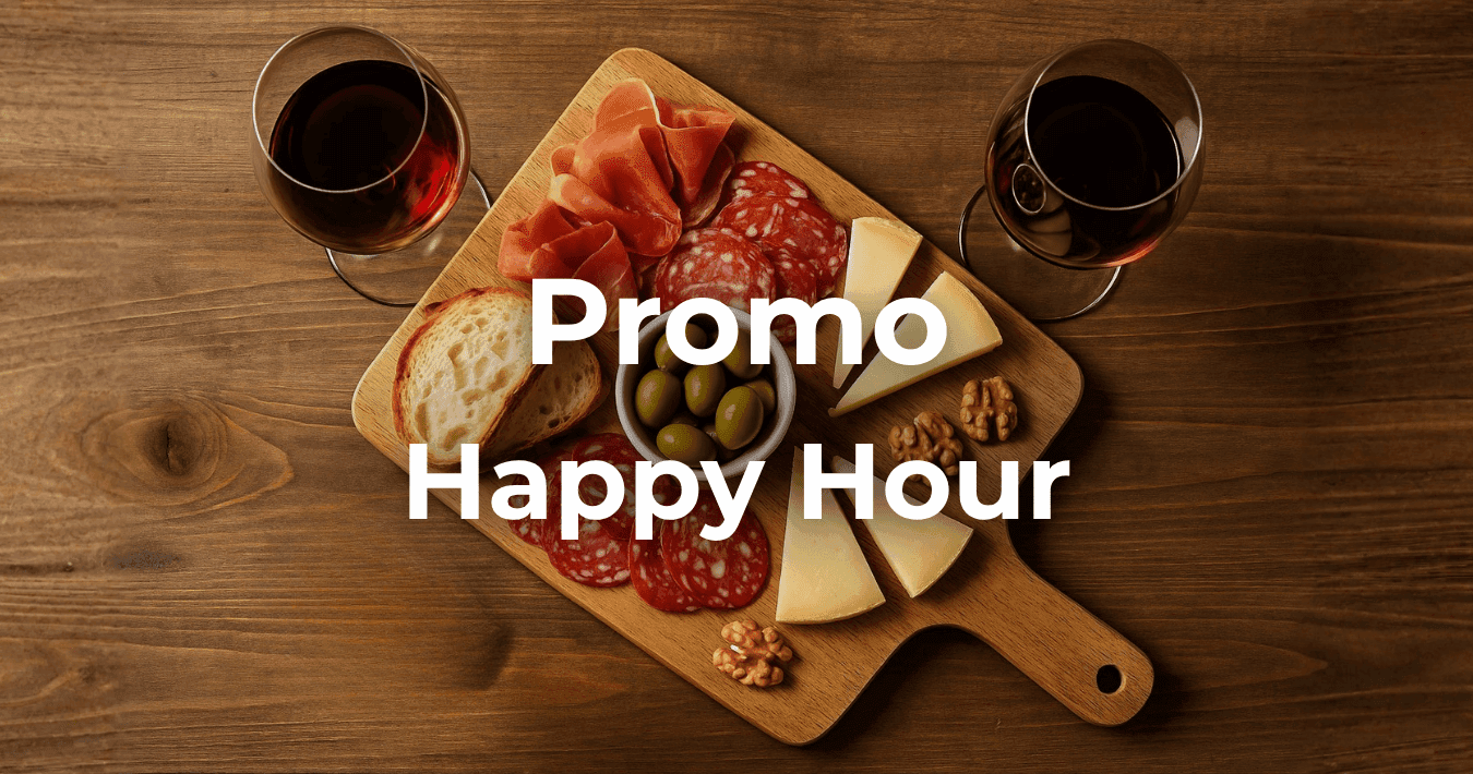 Promo Happy Hour - 2 calici di vino o 2 cocktail + Tagliere Medium