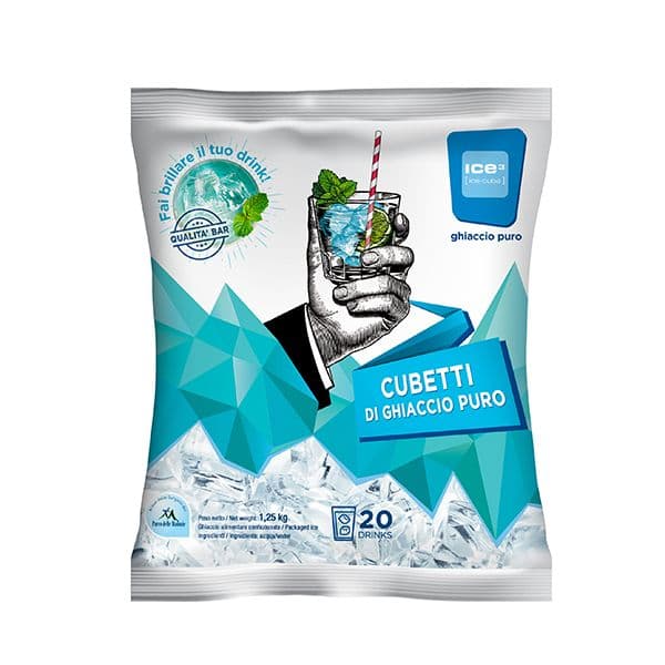 Ghiaccio in cubetti Ice Cube (Confezione da 1,25 Kg)