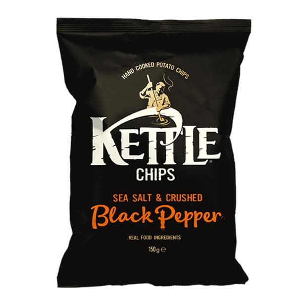 Kettle Chips Sea Salt & Crushed Black Pepper (150 g)