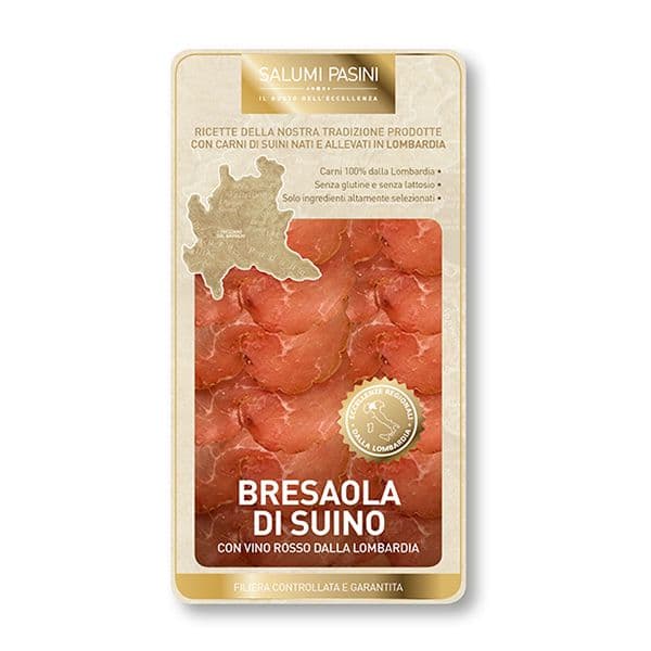 Bresaola di Suino con Vino Rosso Dalla Lombardia (60 g)