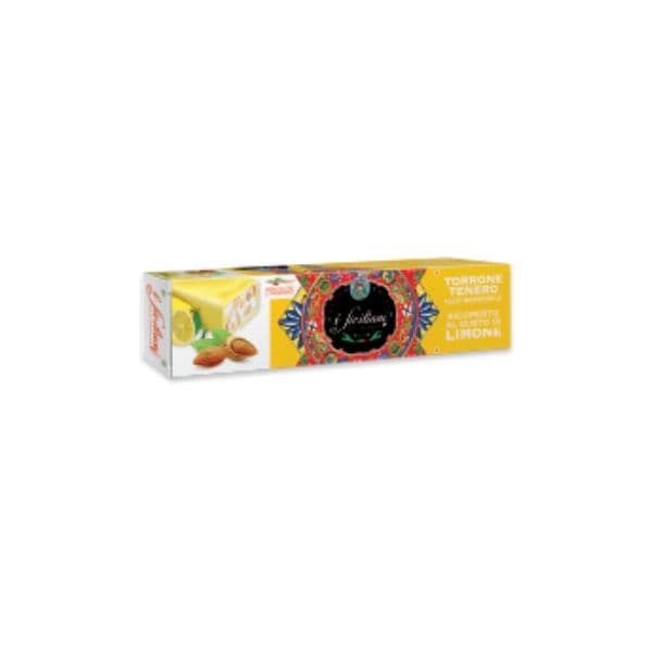 Torrone Tenero alle Mandorle Ricoperto al Gusto Limone (150 g)