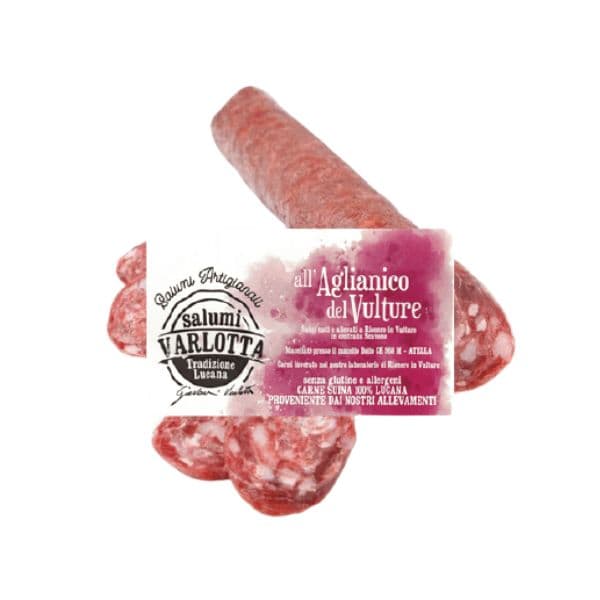 Salamino Salsiccia Stagionata Al Vino Rosso Aglianico Del Vulture (160 g)