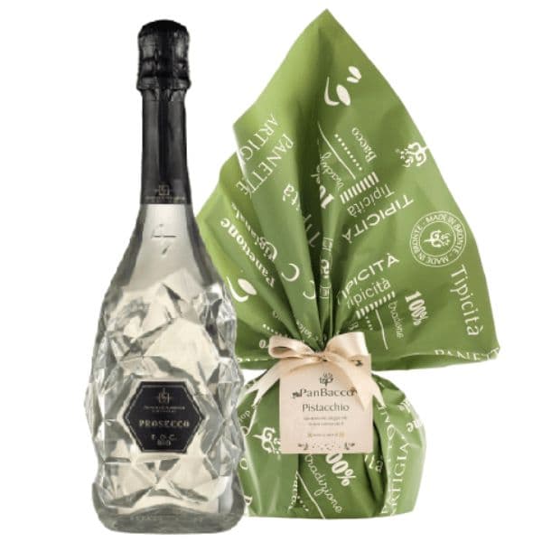 Kit Natalizio - Prosecco DOC Spumante e Panettone Retro al Pistacchio (1 kg)