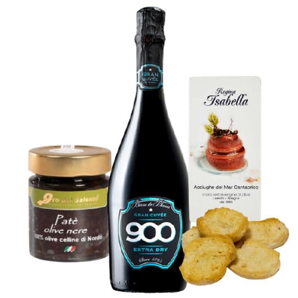 Kit Natalizio - Gran Cuvée Blanc de Blancs Extra Dry e Snack Salato
