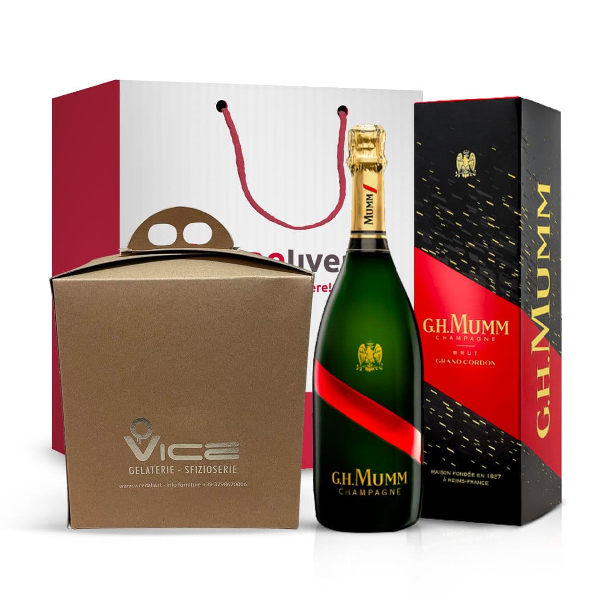 Kit Natalizio - Champagne e Panettone da 1 Kg