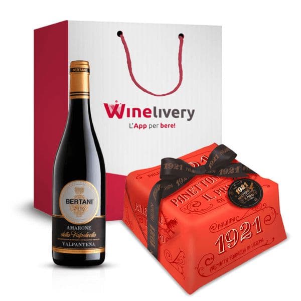 OUT OF STOCK - Kit Natalizio - Amarone e Panettone Classico Paluani da 1 Kg