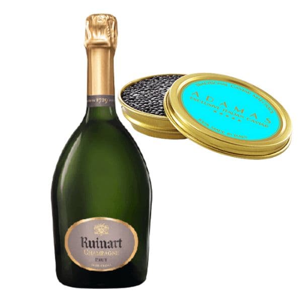 Kit Natalizio - Champagne AOC R de Ruinart Brut e Caviale Aqua (30 g) 