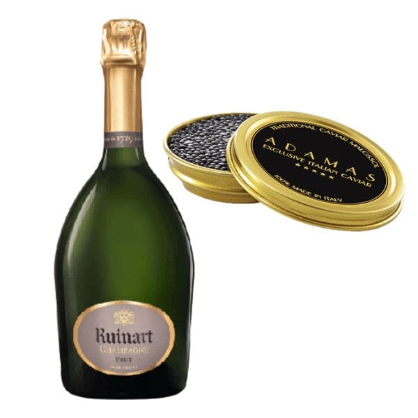 Kit Natalizio - Champagne AOC R de Ruinart Brut e Caviale Black (10 g)
