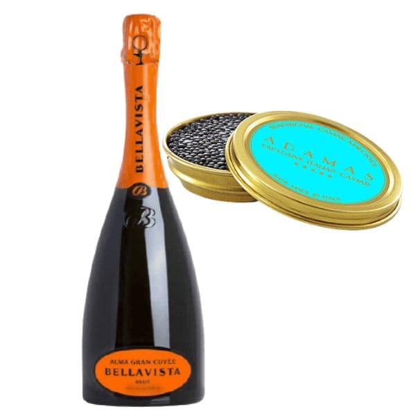 Kit Natalizio - Franciacorta DOCG Gran Cuvée Alma Brut e Caviale Aqua (30 g)