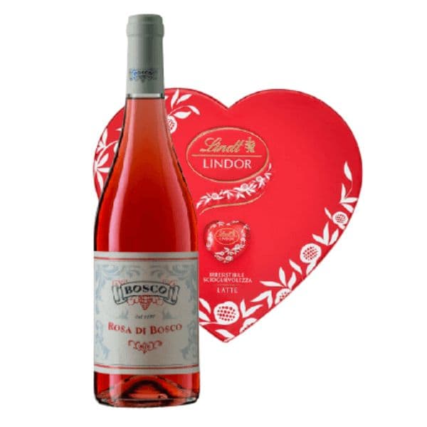 Kit Amore - Rosato Colline Pescaresi IGP Rosa di Bosco 2019 + Cioccolatini Lindt (96g)
