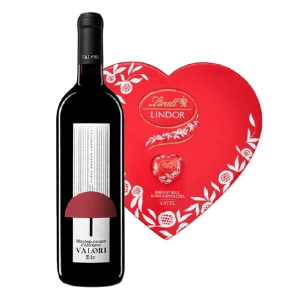 Kit Amore - Montepulciano d'Abruzzo DOC Chiamami Quando Piove 2016 Bio + Cioccolatini Lindt (96g)