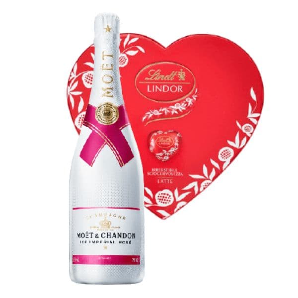 Kit Amore - Champagne Demi-sec Ice Imperial Rosè + Lindt (96g) 