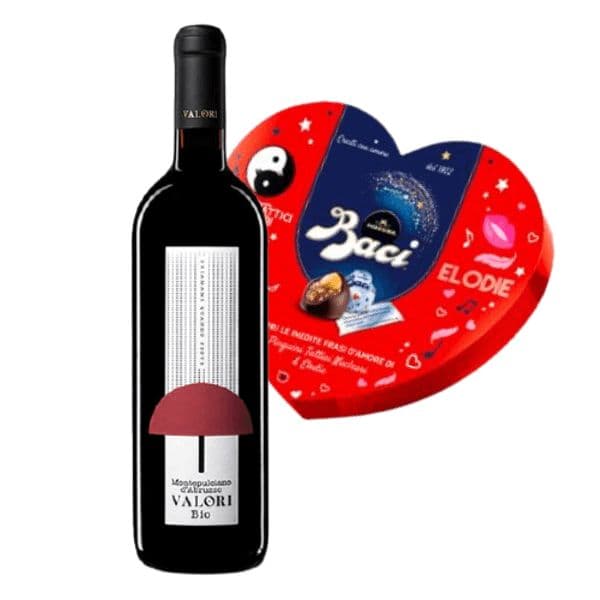 Kit Amore - Montepulciano d'Abruzzo DOC Chiamami Quando Piove 2016 Bio + Baci Perugina (150 g)