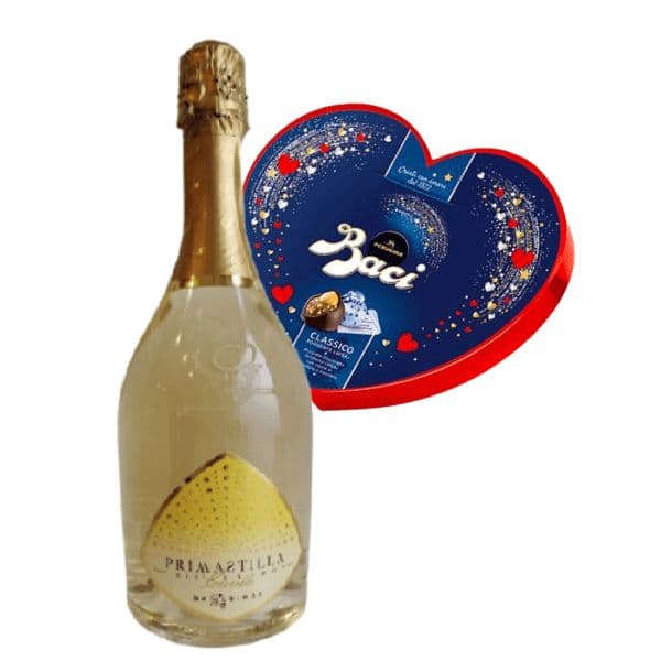 Kit Amore - Conegliano Valdobbiadene DOCG Spumante Bianco Millesimato Extra Dry + Baci Perugina (100 g)