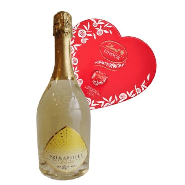 Kit Amore - Conegliano Valdobbiadene DOCG Spumante Bianco Millesimato Extra Dry + Lindt (96g)