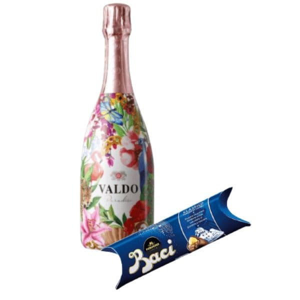 Kit Amore - Spumante Metodo Charmat Rosé Brut Paradise e Baci Perugina classici (37,5g)