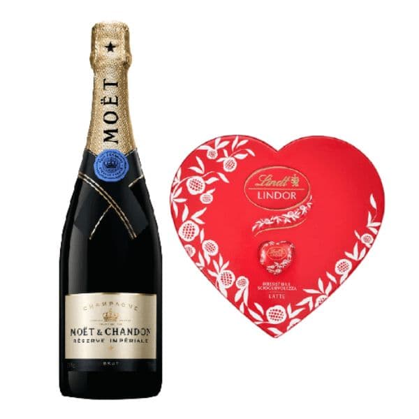 Kit Amore - Champagne AOC Réserve Impériale Brut e Cioccolatini Lindt (96g) 