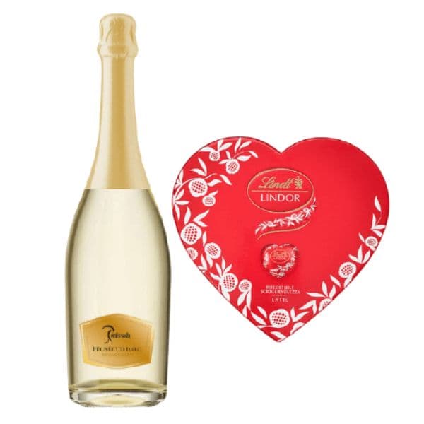 Kit Amore - Pensinsola Prosecco DOC Dosaggio Zero + Cioccolatini Lindt (96g)