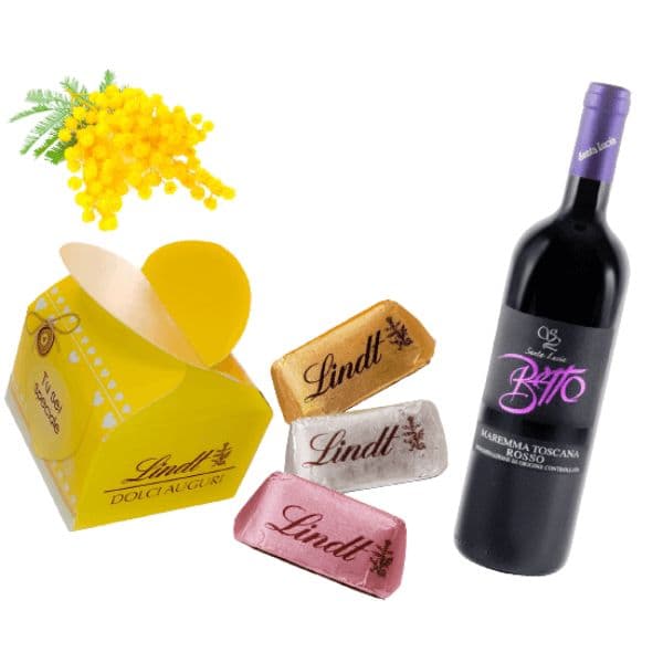 Exclusive Kit Festa Della Donna - Maremma DOC Betto Rosso e Cioccolato Lindt
