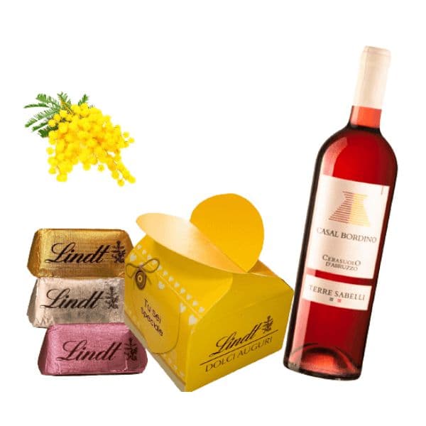 Exclusive Kit Festa Della Donna - Vino Cerasuolo e Cioccolato Lindt