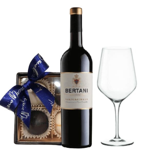 Kit Festa del Papà - Valpolicella DOC 2019, Praline Assortite, Calice in Vetro e un Gift a sorpresa