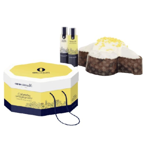 Kit Pasquale - Colomba al Limoncello Orodiamalfi (1 Kg) e 2 Mignon Liquore (10 cl)