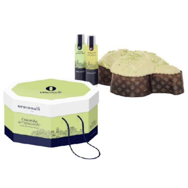 Kit Pasquale - Colomba al Pistacchio Orodiamalfi (1 Kg) e 2 Mignon Liquore (10 cl)