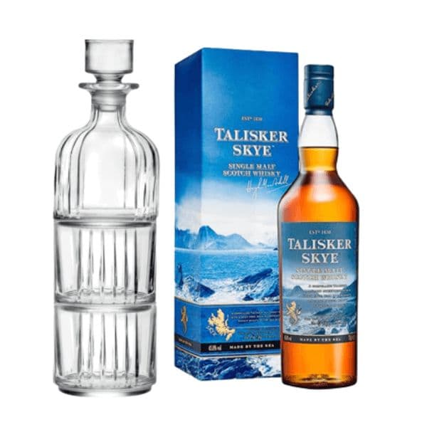 Kit Combo - Talisker Skye (70 cl), 1 Bottiglia in Vetro e 2 Bicchieri