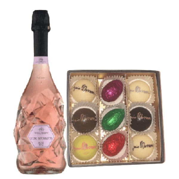 Kit Pasquale - Spumante Rosè Bio e Praline e Ovetti Pasquali