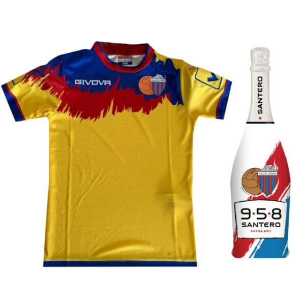 Kit Calcio Catania - Terza Maglia 18/19 e Spumante Extra Dry Santero 958 Calcio Catania