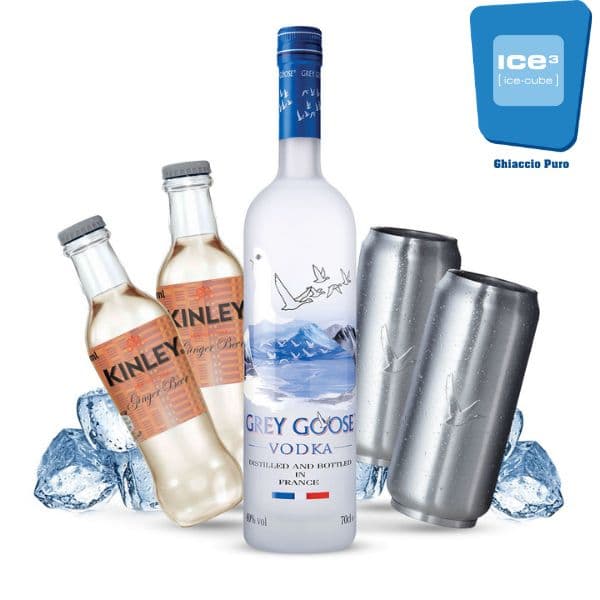 Grey Goose - French Mule Cocktail Kit - per 10 persone - con bicchieri Grey Goose in omaggio!
