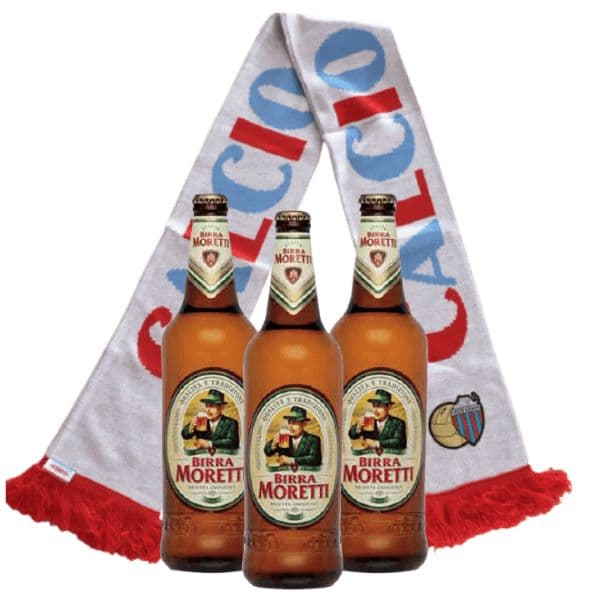 Kit Catania Calcio - Moretti Lager (33 cl) 3 pezzi e Sciarpa Catania Calcio