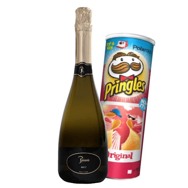 Kit Aperitivo - Pringles Original e Spumante Brut Peninsola