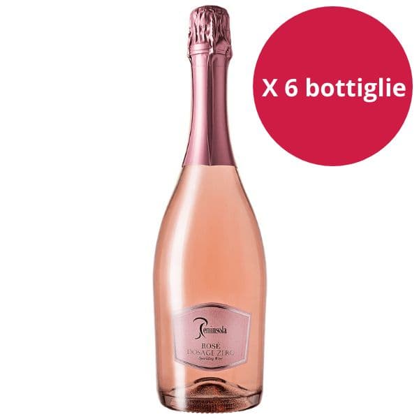 6 Bottiglie Spumante Rosé Dosage Zero Peninsola