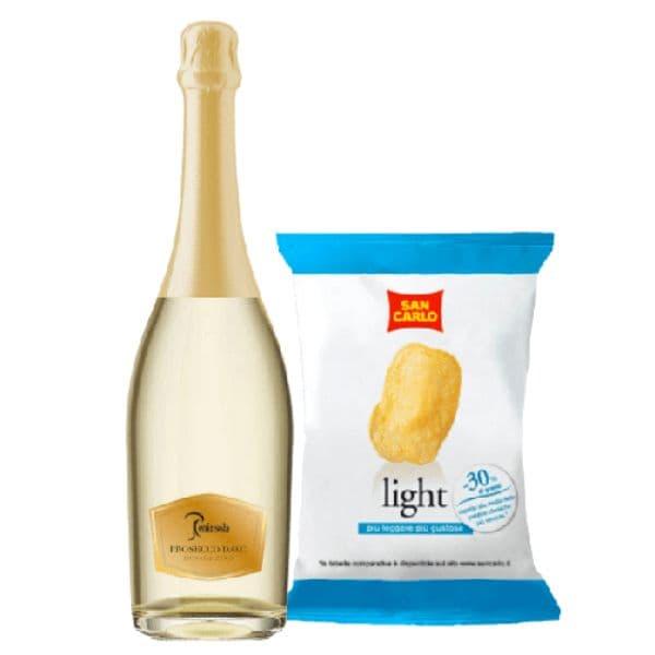 Kit Aperitivo - Prosecco DOC Dosaggio Zero e Patatine Light (50 g)