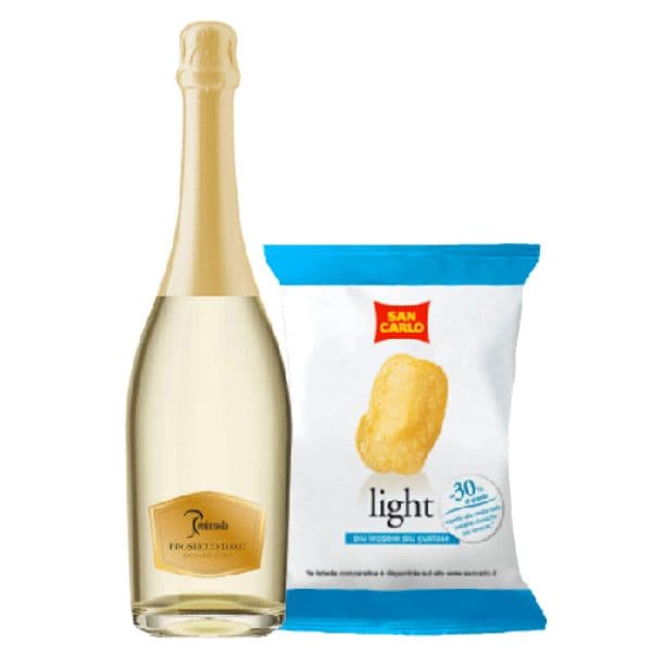 Kit Aperitivo - Prosecco DOC Dosaggio Zero e Patatine Light (50 g)