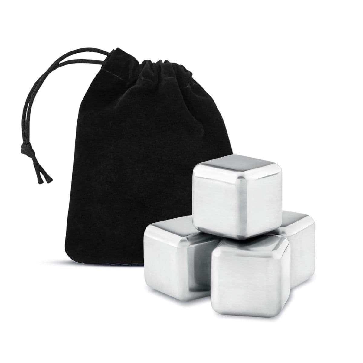 Set 4 cubetti in acciaio inossidabile