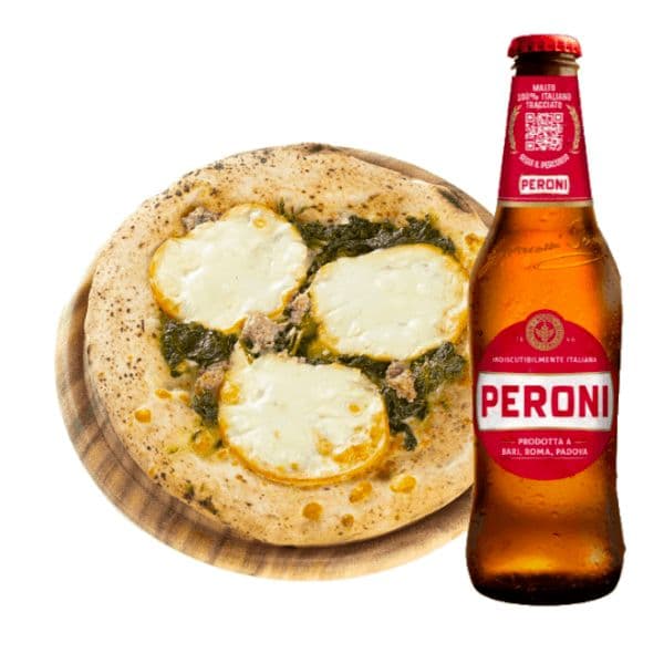 Salsiccia e friarielli 29cm + Peroni (33 cl)