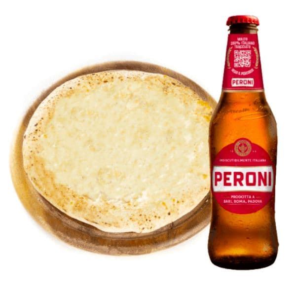 4 formaggi 29cm + Peroni (33 cl)
