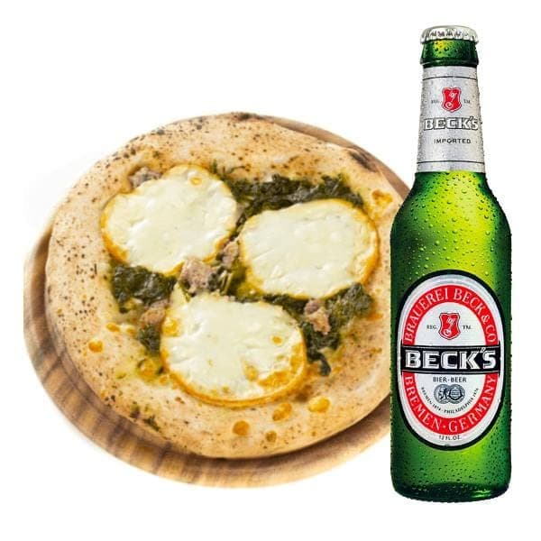 Salsiccia e friarielli 29cm + Beck's (33 cl)