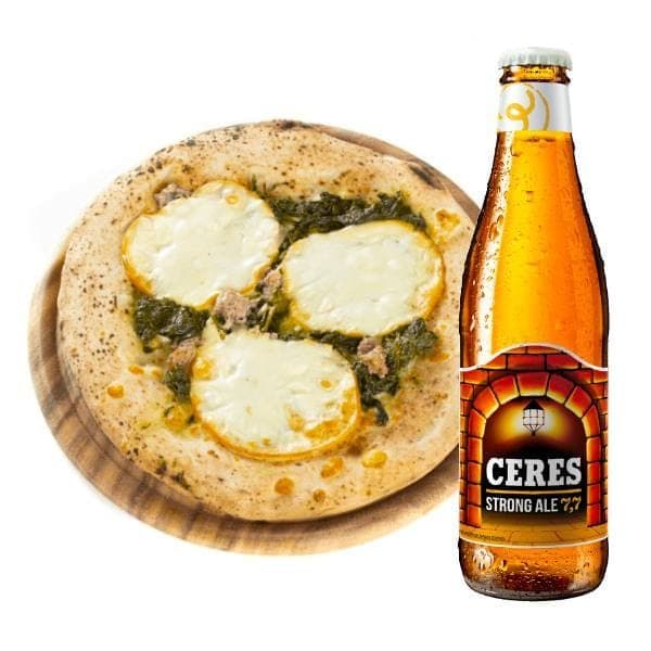 Salsiccia e friarielli 29cm + Ceres Strong Ale (33 cl)