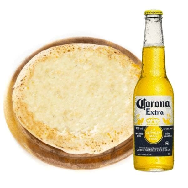 4 formaggi 29cm + Corona (33 cl)