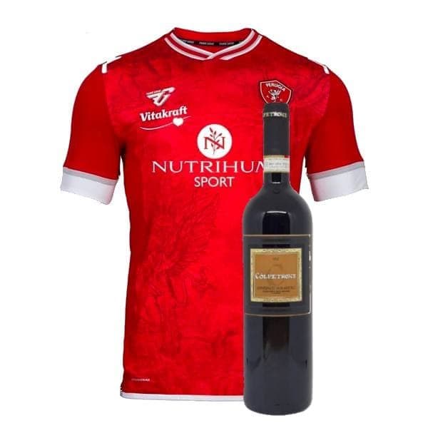 Montefalco Sagrantino DOCG 2014 + Prima maglia ufficiale AC PERUGIA stagione 2021/22