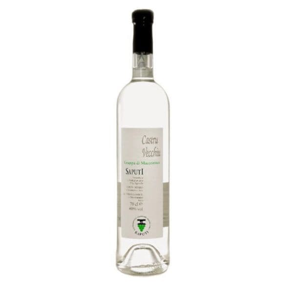 Grappa di vinacce di uva ribona Castru Vecchiu 