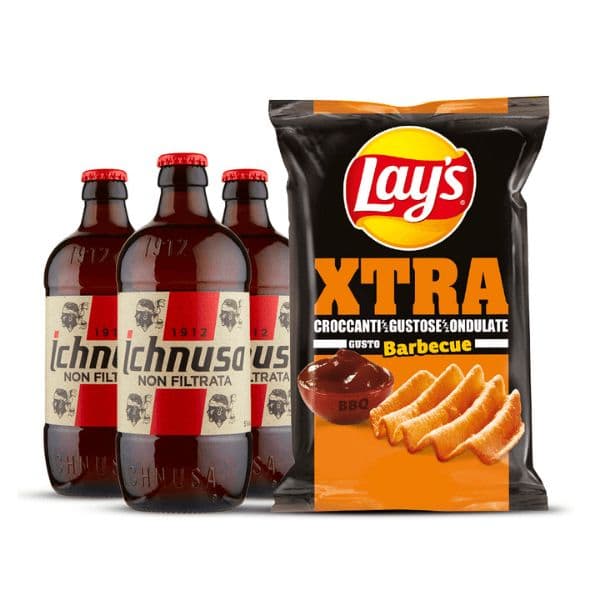 Lay’s XTRA + Ichnusa non filtrata 50cl 3 pezzi