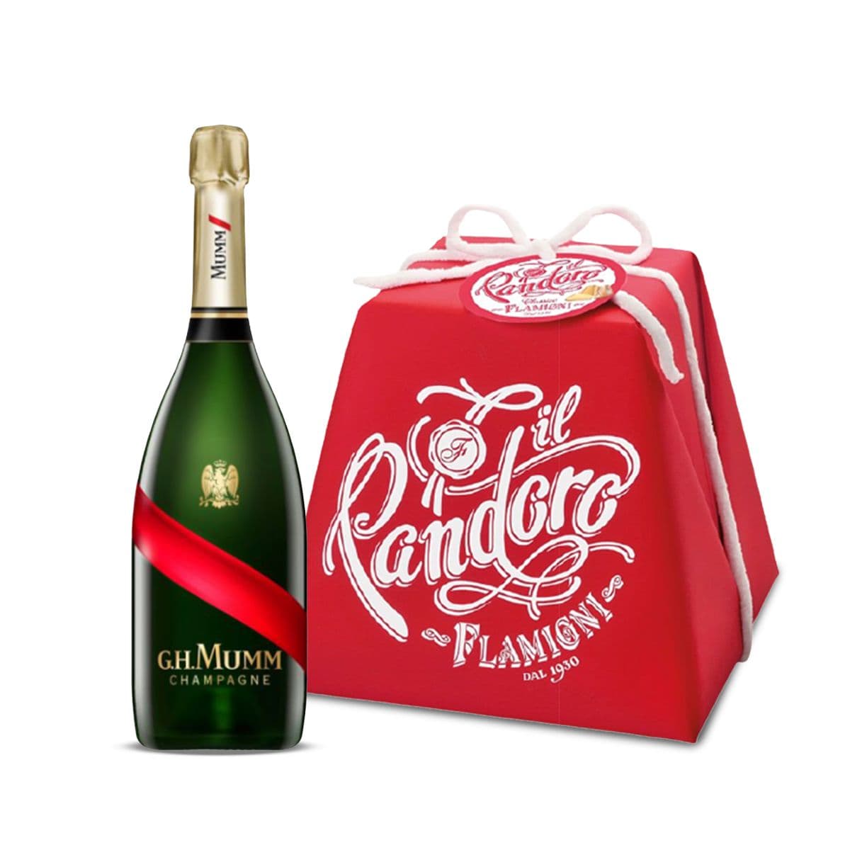 Champagne AOC Grand Cordon Brut + Pandoro Classico Flamigni Incarto Rosso (750 g)