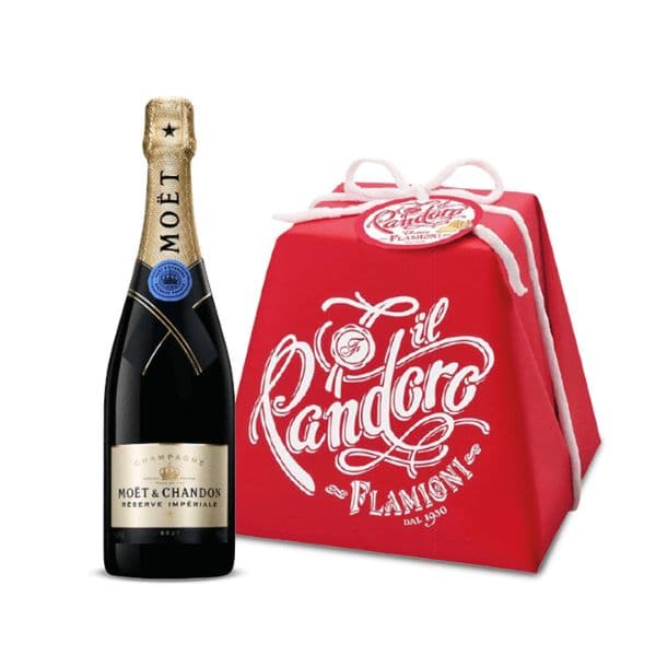 Champagne AOC Réserve Impériale Brut + Pandoro Classico Flamigni Incarto Rosso (750 g)