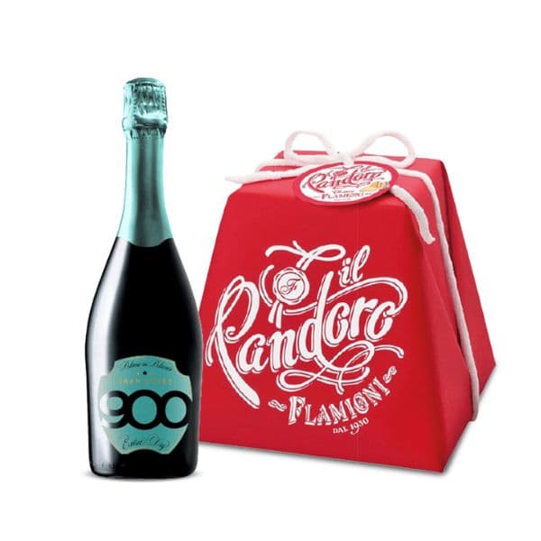 Gran Cuvée Blanc de Blancs Extra Dry + Pandoro Classico Flamigni Incarto Rosso (750 g)