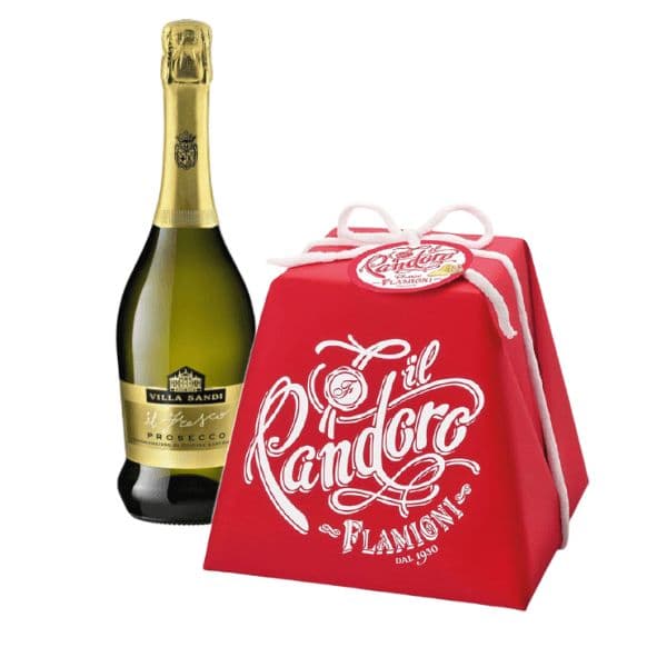 Prosecco DOC Treviso Brut Il Fresco + Pandoro Classico Flamigni Incarto Rosso (750 g)